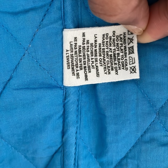 Small NWT Anthropologie DRA Los Angeles Floral Blue LIGHTWEIGHT Quilted Jacket - Picture 15 of 16